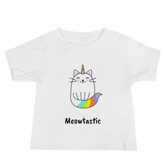 Meowtastic Baby Cat T-Shirt - Rainbow Unicorn Cat T-Shirt