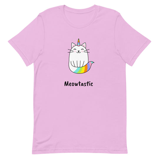Meowtastic Cat T-Shirt - Rainbow Unicorn Cat Adult Unisex T-Shirt