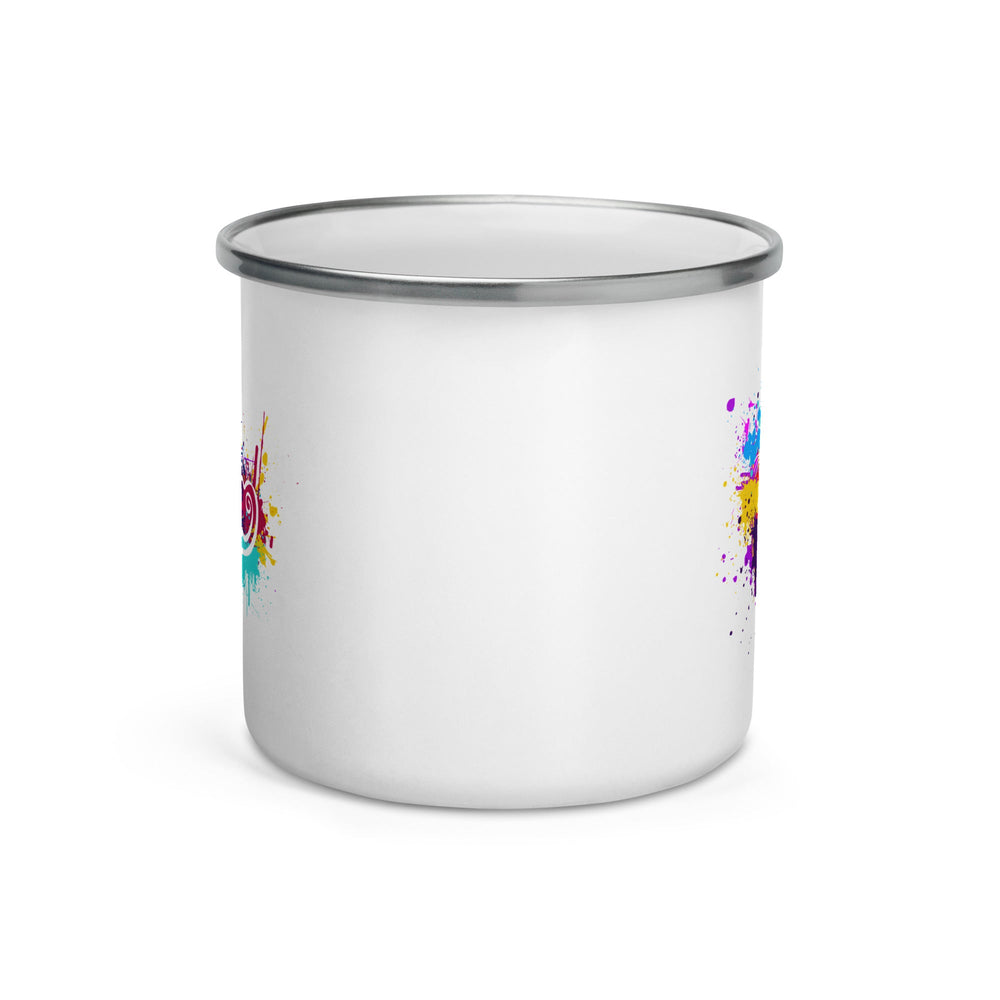 Cat Paint Splat Enamel Mug