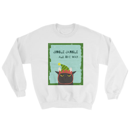 Jingle Jangle All The Way Christmas Cat Unisex Sweatshirt