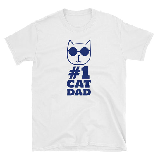 #1 Cat Dad Short-Sleeve T-Shirt