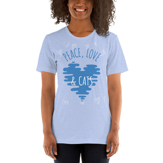 Peace Love and Cats Short-Sleeve Unisex T-Shirt