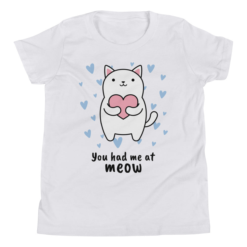you had me at meow kids cat shirt