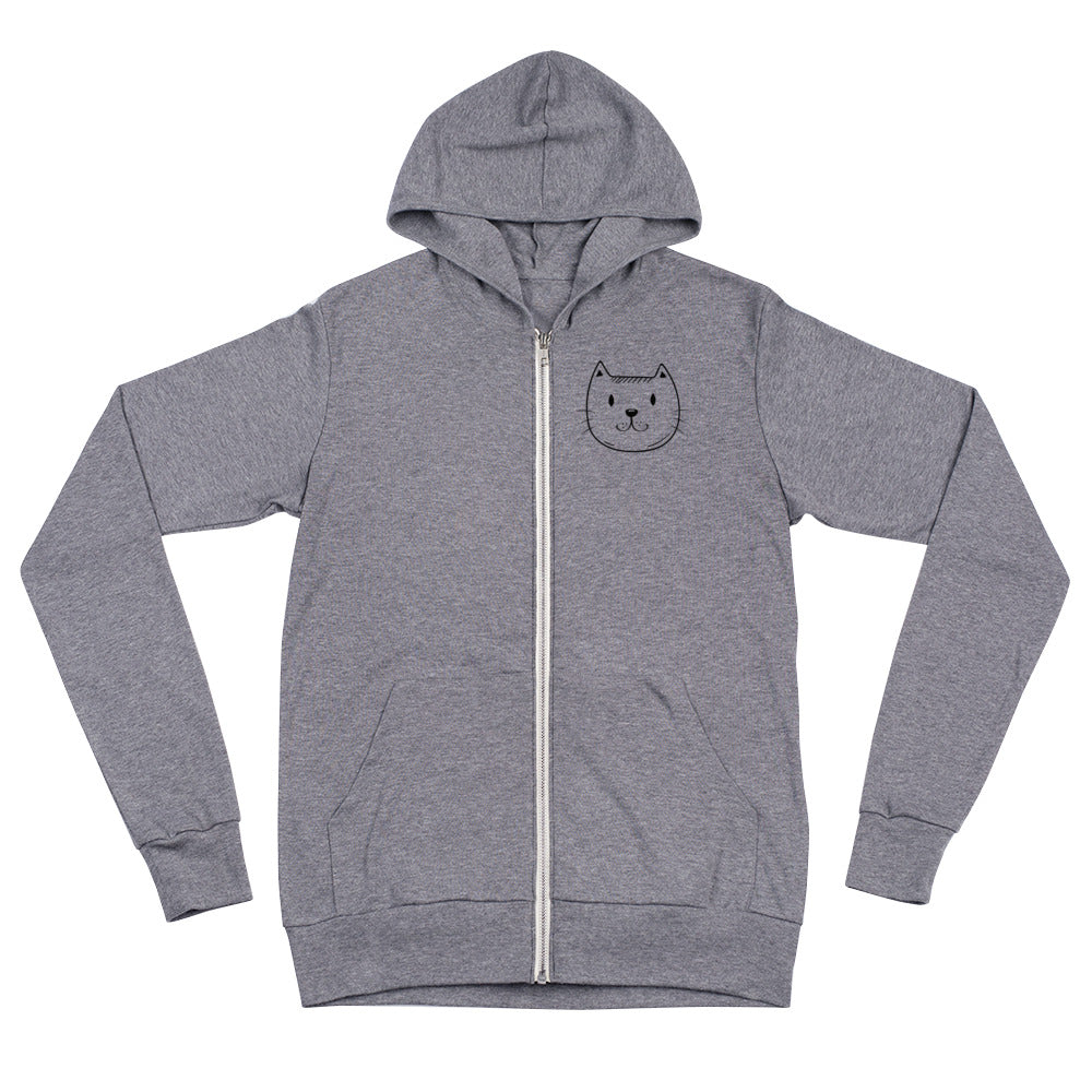 Who Cares What You Think My Cat Says I'm Awesome Unisex Zip Hoodie