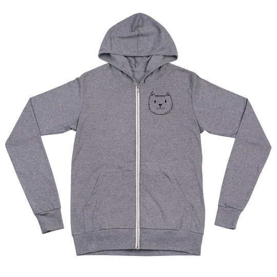 Who Cares What You Think My Cat Says I'm Awesome Unisex Zip Hoodie