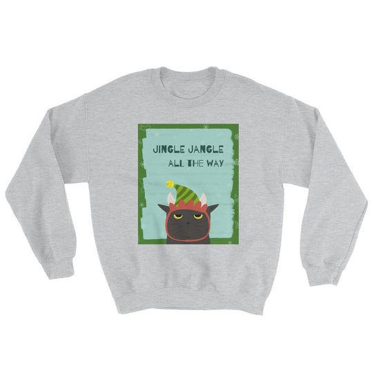 Jingle Jangle All The Way Christmas Cat Unisex Sweatshirt