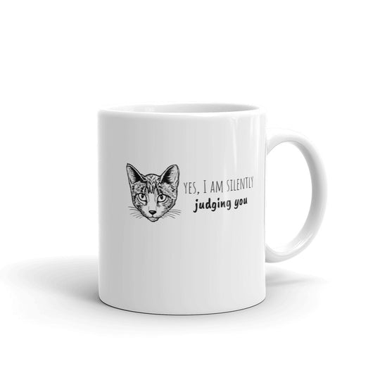 Yes I Am Silently Judging You Cat Mug