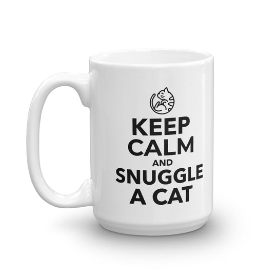 Keep Calm and Snuggle a Cat Mug