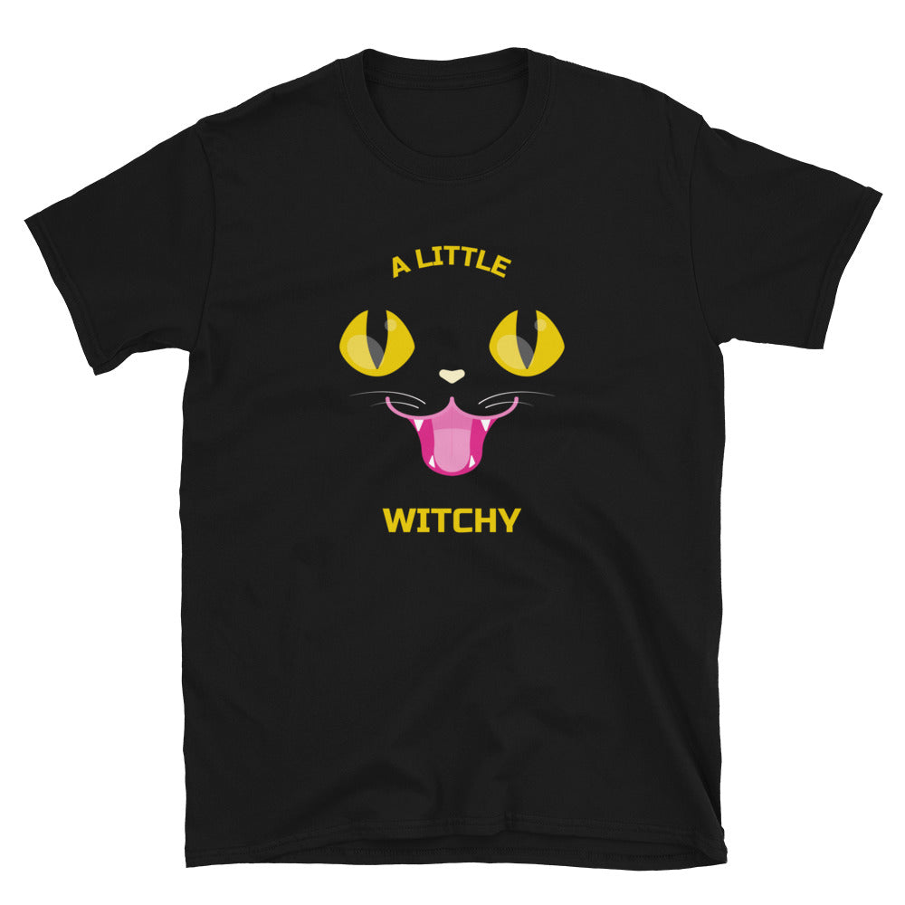 A Little Witchy Black Cat Short-Sleeve Unisex T-Shirt