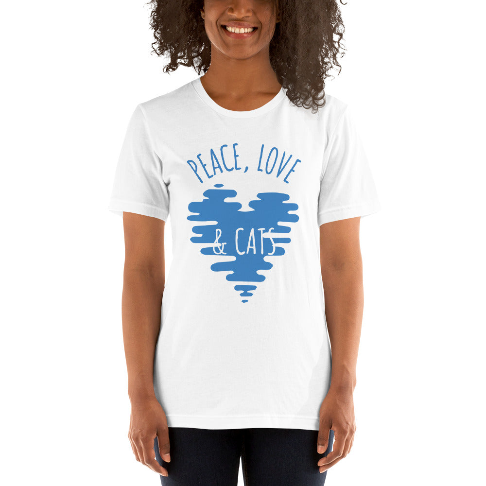 Peace Love and Cats Short-Sleeve Unisex T-Shirt