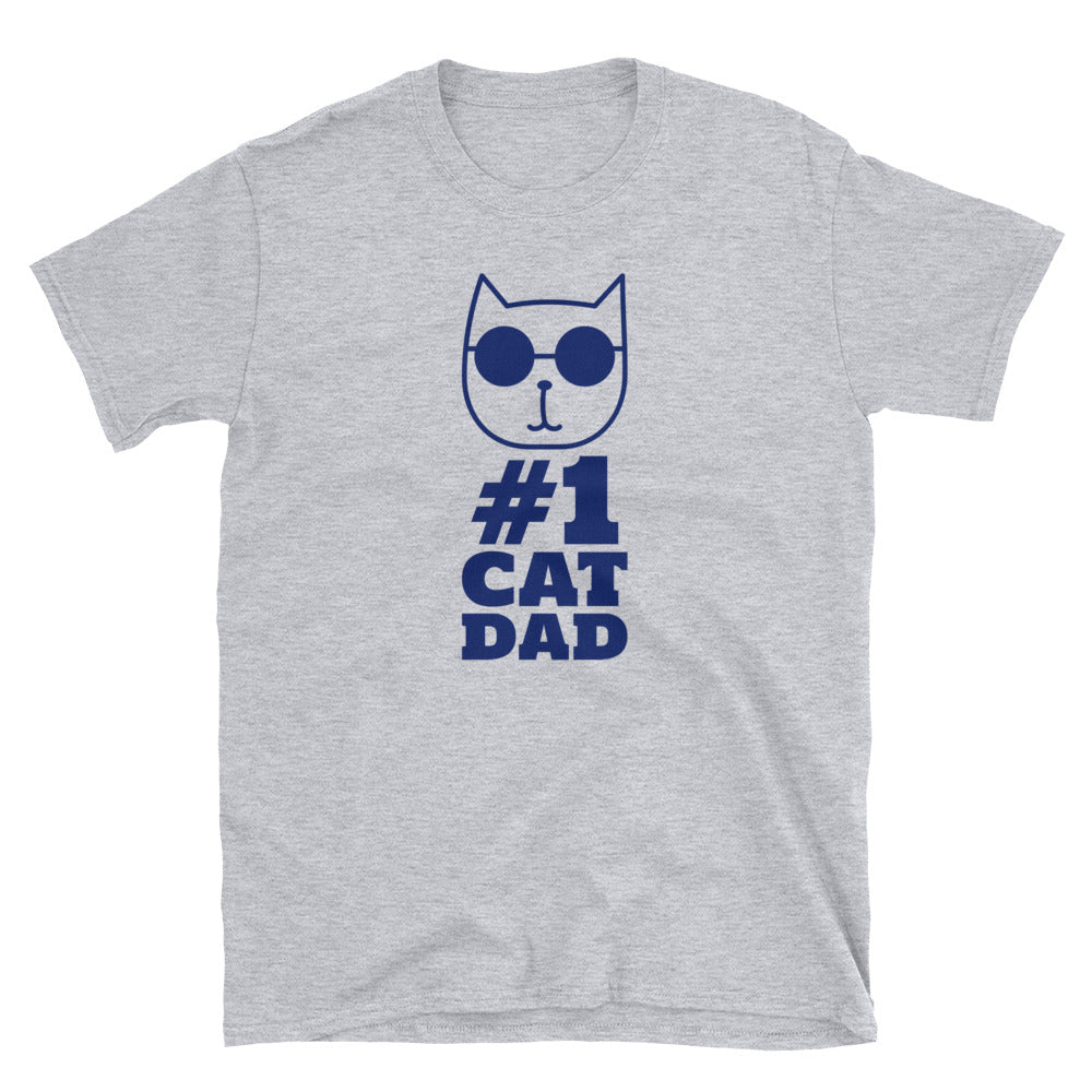 #1 Cat Dad Short-Sleeve T-Shirt