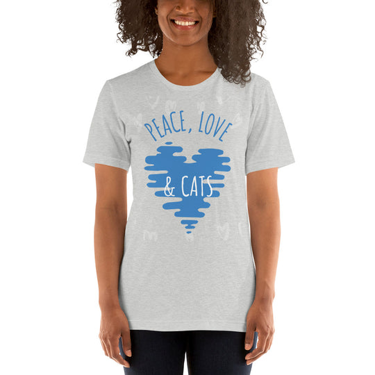 Peace Love and Cats Short-Sleeve Unisex T-Shirt