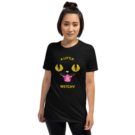 A Little Witchy Black Cat Short-Sleeve Unisex T-Shirt