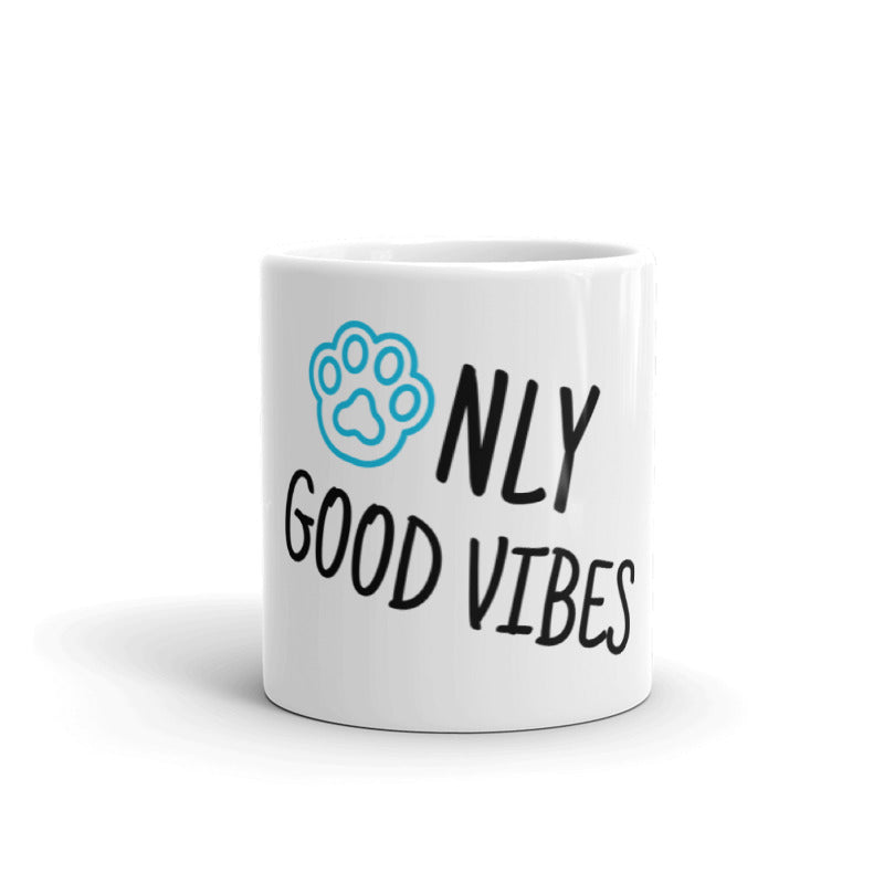 Only Good Vibes Paw Print Mug