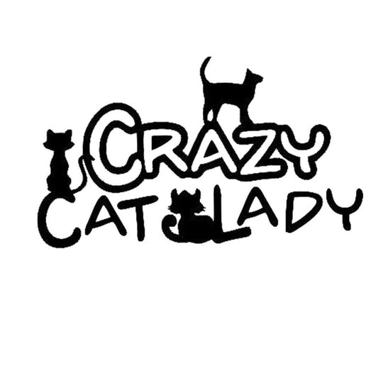 Crazy Cat Lady Vinyl Car Decal Sticker