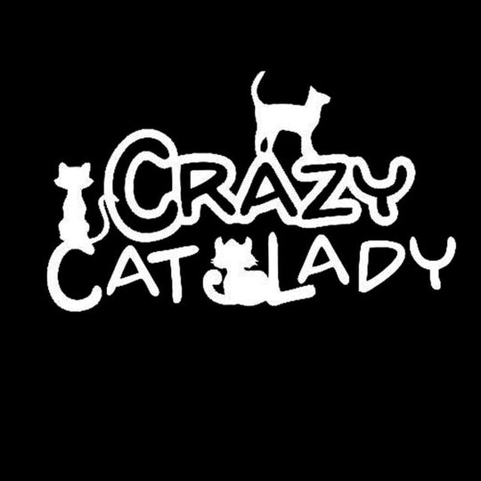 Crazy Cat Lady Vinyl Car Decal Sticker