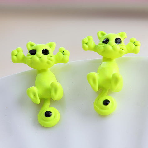Kitten Up Cute Cat Stud Earrings - Choose Color