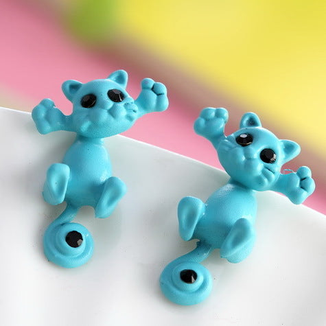 Kitten Up Cute Cat Stud Earrings - Choose Color