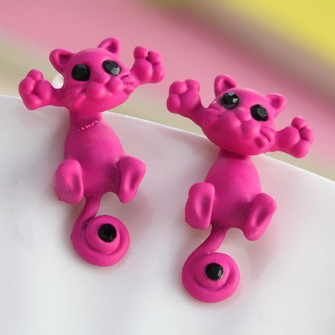 Kitten Up Cute Cat Stud Earrings - Choose Color