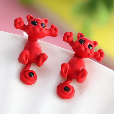 Kitten Up Cute Cat Stud Earrings - Choose Color