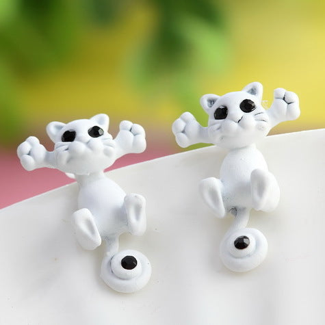 Kitten Up Cute Cat Stud Earrings - Choose Color