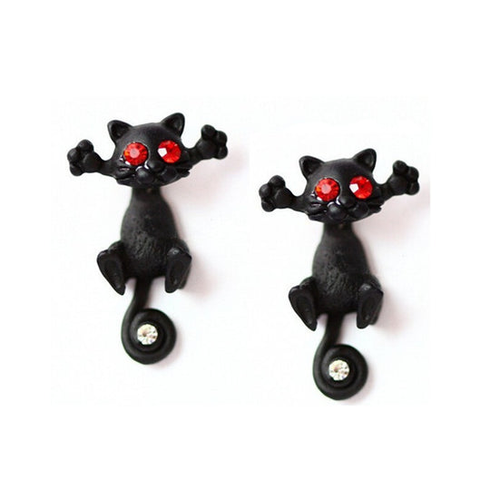 Kitten Up Cute Cat Stud Earrings - Choose Color