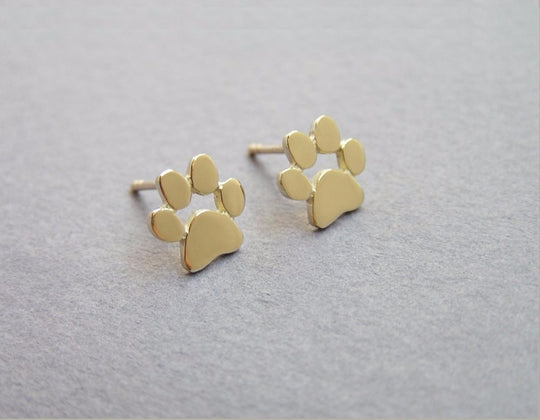 Cute Paw Print Stud Earrings For Cat People