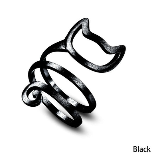 Cat Wrap Ring - Adjustable Ring - Cat Ring