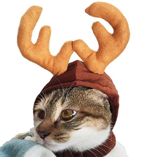 Reindeer Antlers Cat Hat - Cat Christmas Costume - Cat Dress Up Clothe Cats Up Shop Reindeer Antlers Cat Hat - Cat Christmas Costume - Cat Dress Up Clothe Cats Up Shop