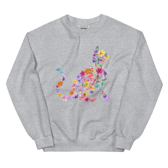 flower cat sweatshirt