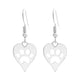 Paw Prints in Hearts - Heart-shaped Paw Print Drop Earrings