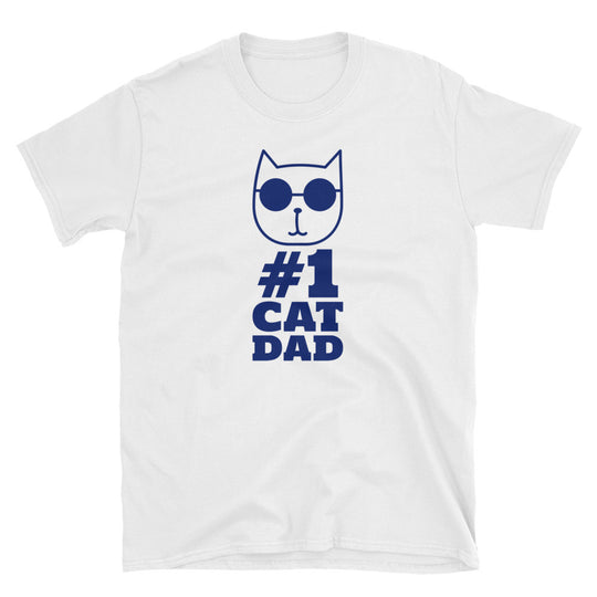 #1 Cat Dad Short-Sleeve T-Shirt