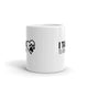 I Talk To Animals Heart Paw Mug - Black Print