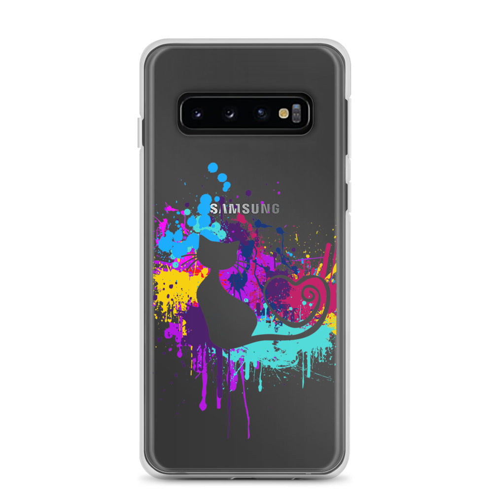 Artsy Cat - Paint Splotch - Heart Tail Artsy Cat - Paint Splotch - Heart Tail