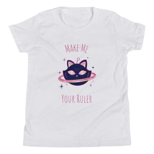 Make Me Your Ruler Cat Youth Short Sleeve T-Shirt