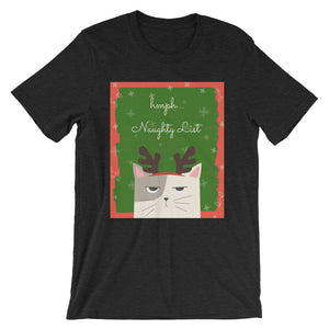 Hmph Naughty List Cat Short-Sleeve Unisex T-Shirt