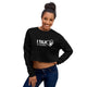 I Talk To Animals - Heart With Paw Print - Crop Sweatshirt
