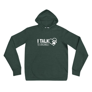 I Talk To Animals - Heart With Paw Print - Unisex Hoodie