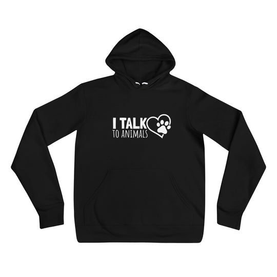 I Talk To Animals - Heart With Paw Print - Unisex Hoodie
