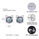 Sterling Silver Cute Cat Ears Shape Mystic Rainbow Topaz Crystal Earrings - Cat Earrings