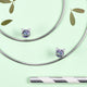 Sterling Silver Cute Cat Ears Shape Mystic Rainbow Topaz Crystal Earrings - Cat Earrings