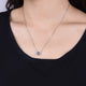 Sterling Silver Cute Cat Ears Shape Mystic Rainbow Topaz Crystal Necklace - Cat Necklace
