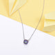 Sterling Silver Cute Cat Ears Shape Mystic Rainbow Topaz Crystal Necklace - Cat Necklace
